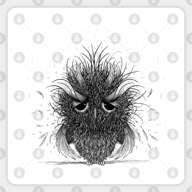 Angry Demon Owl Sticker by ilhnklv